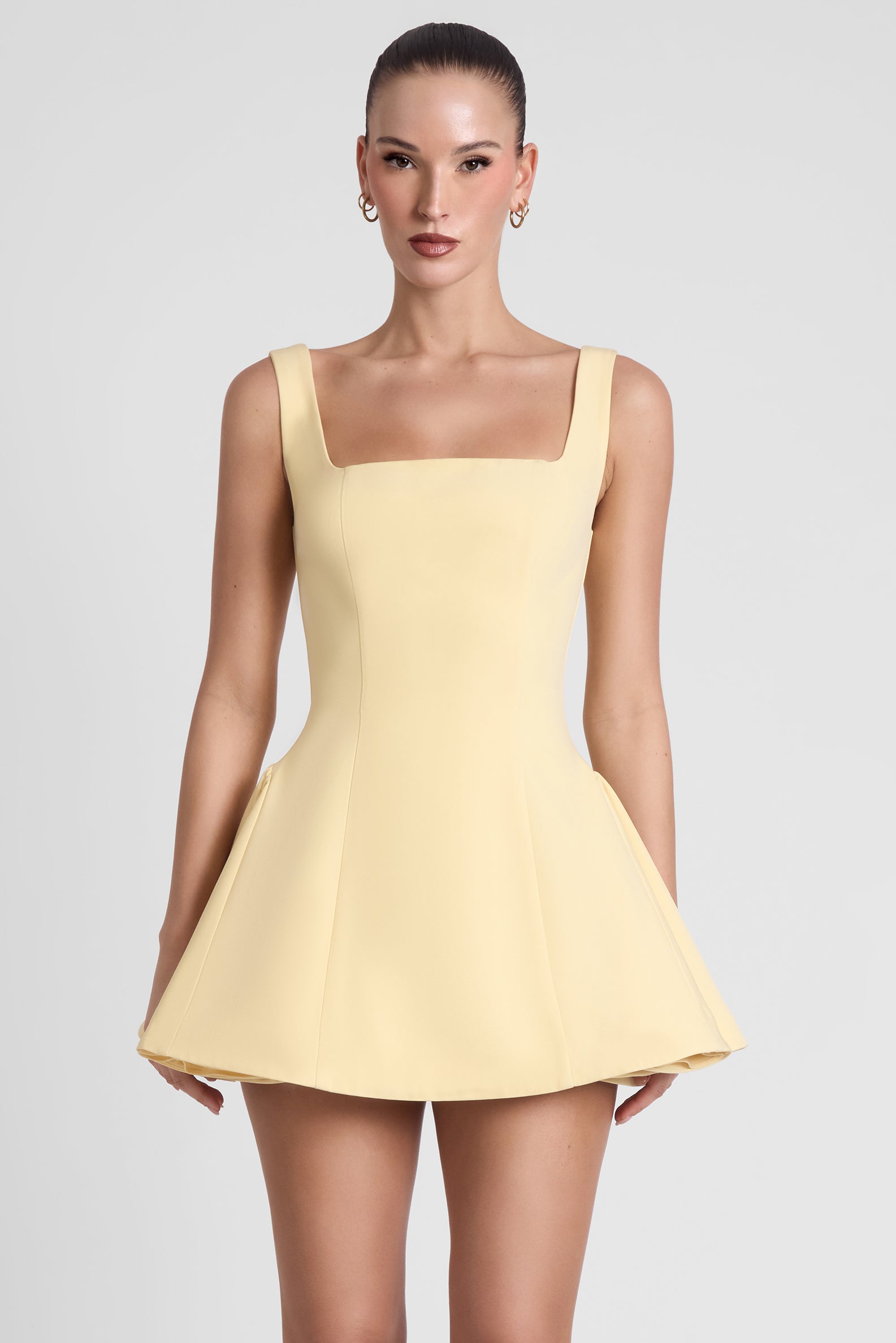 Ysabelle Babydoll Corset Mini Dress - Yellow
